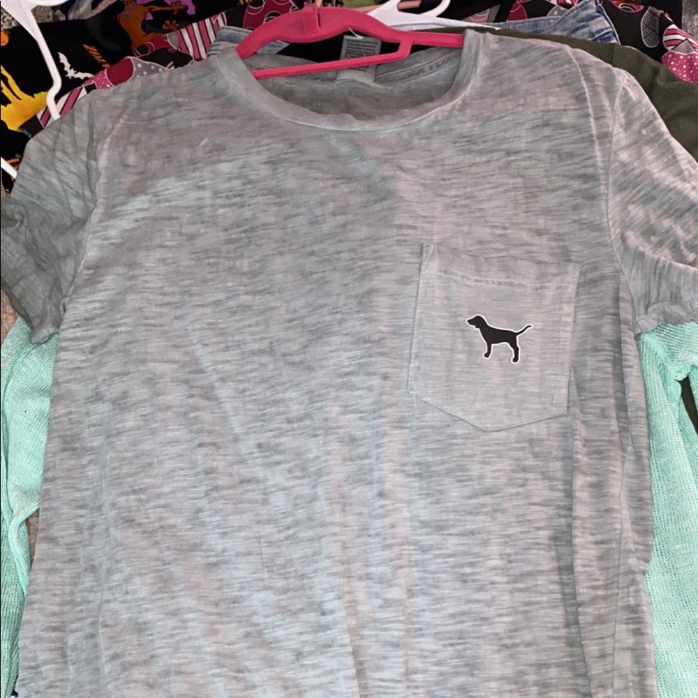 PINK grey shirt worn a couple times